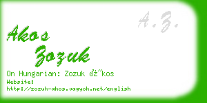 akos zozuk business card